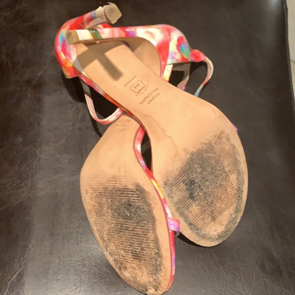 SW Pink Multicolour Watercolour Nudist Sandals - Picture 6 of 7